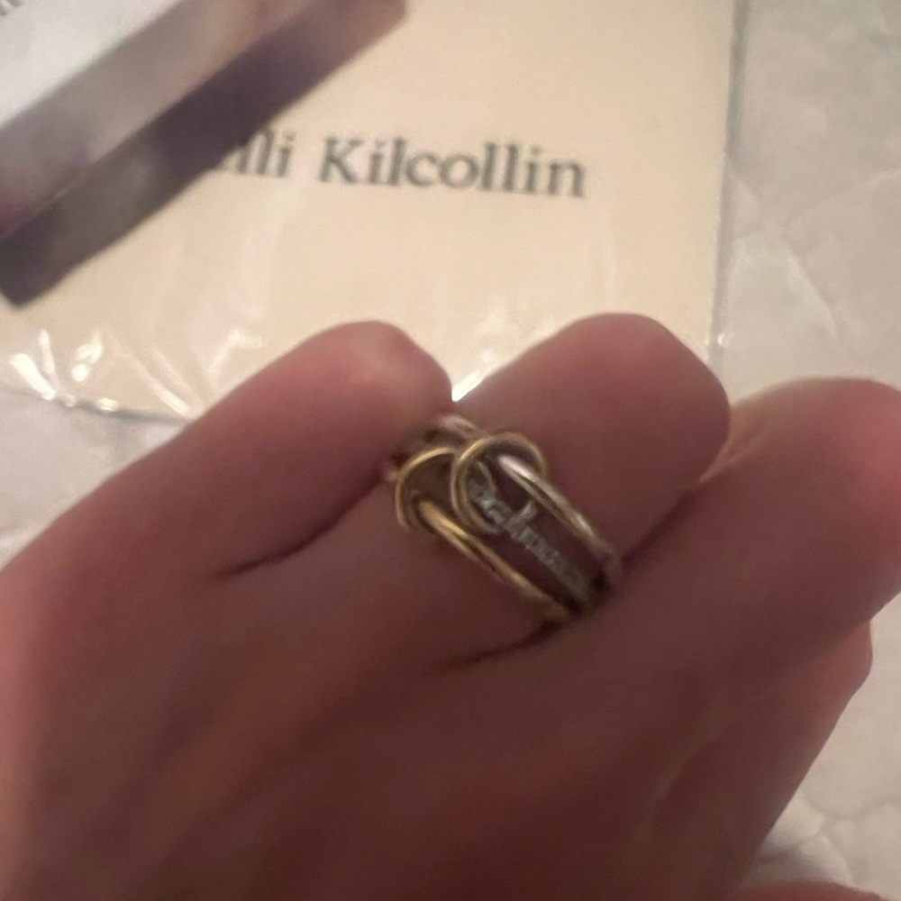 Sleek Gold and Silver Women's Ring by Spinelli Kilcollin with case
